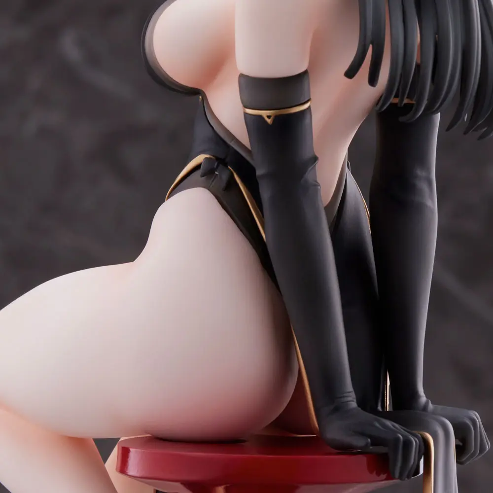 Original Character PVC Statue Hayabusa Illustration Black China Dress-chan 16 cm termékfotó