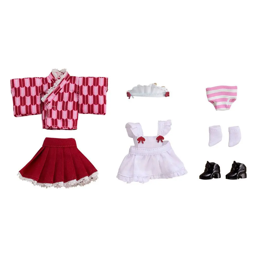 Original Character Zubehör-Set für Nendoroid Doll Actionfiguren Outfit Set Japanese-Style Maid Pink Produktfoto