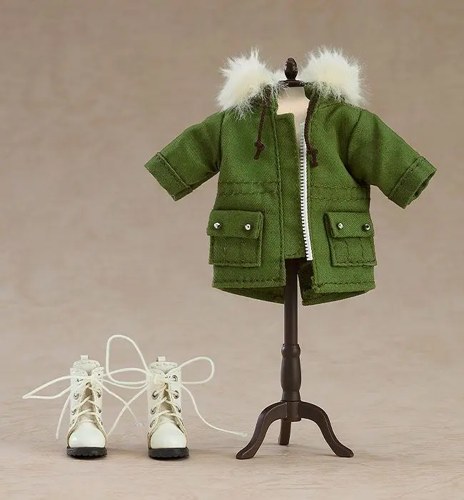 Original Character Zubehör-Set für Nendoroid Doll Actionfiguren Warm Clothing Set: Boots & Mod Coat (Khaki Green) Produktfoto