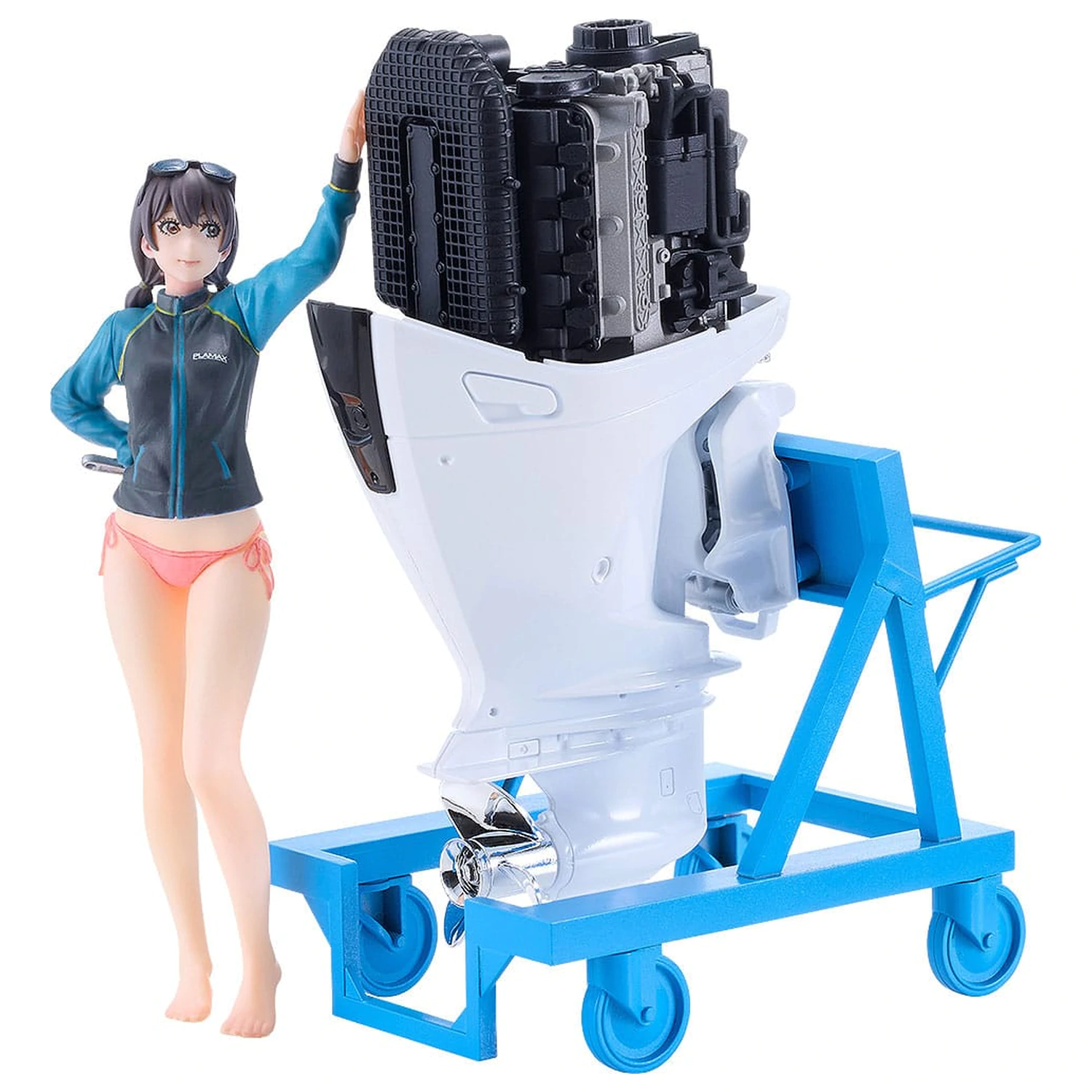 Original Character PLAMAX Plastikmodellbausatz MF-97 minimum factory Minori with Honda BF350 Grand Prix White 10 cm Produktfoto