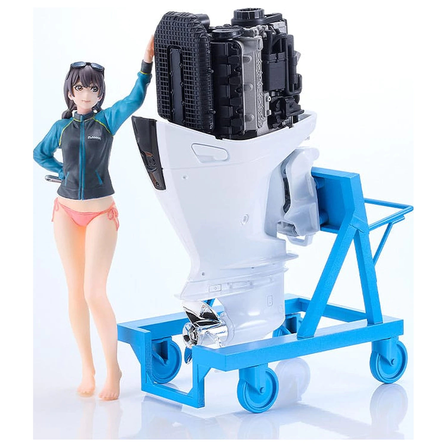 Original Character PLAMAX Plastikmodellbausatz MF-97 minimum factory Minori with Honda BF350 Grand Prix White 10 cm Produktfoto