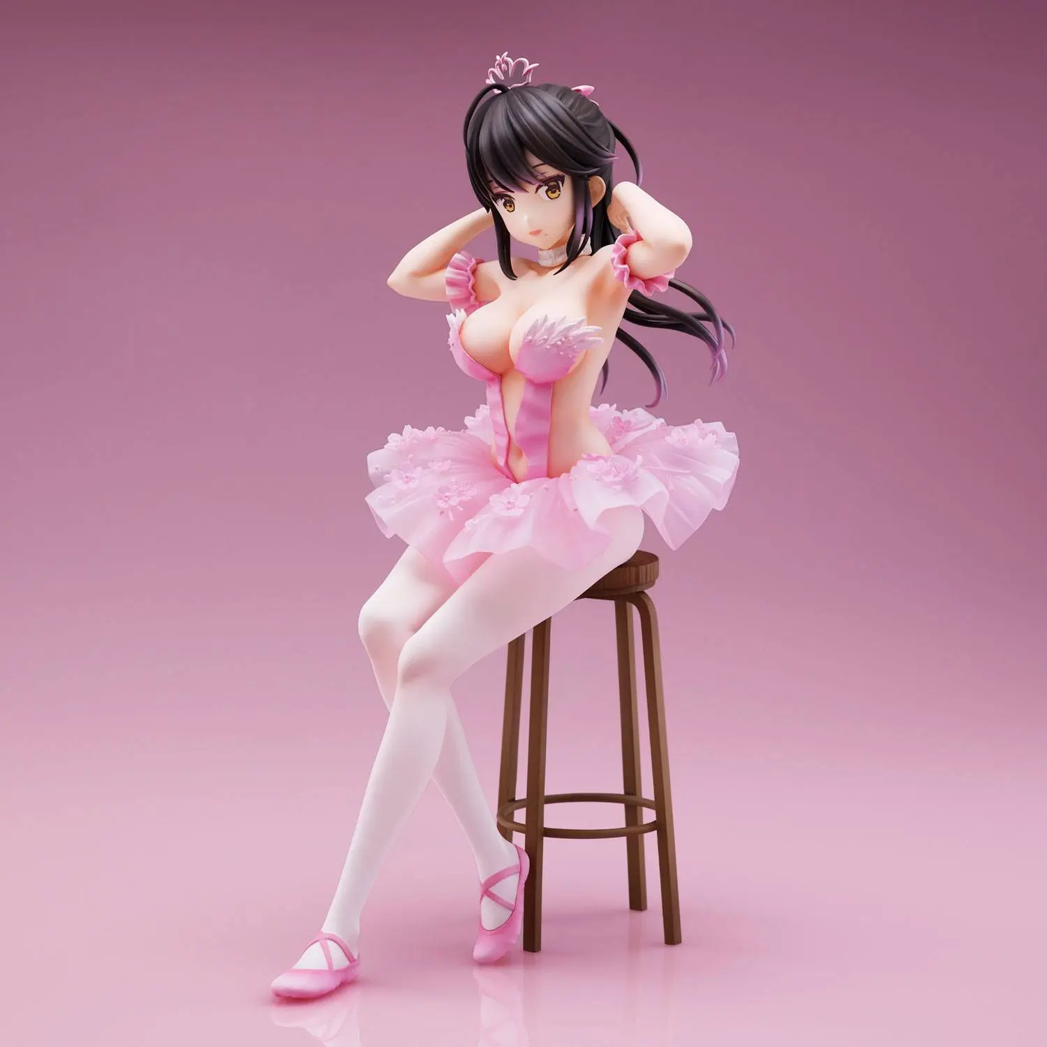 Original Character PVC Statue Anmi Illustration Flamingo Ballet Ponytail Girl 24 cm termékfotó