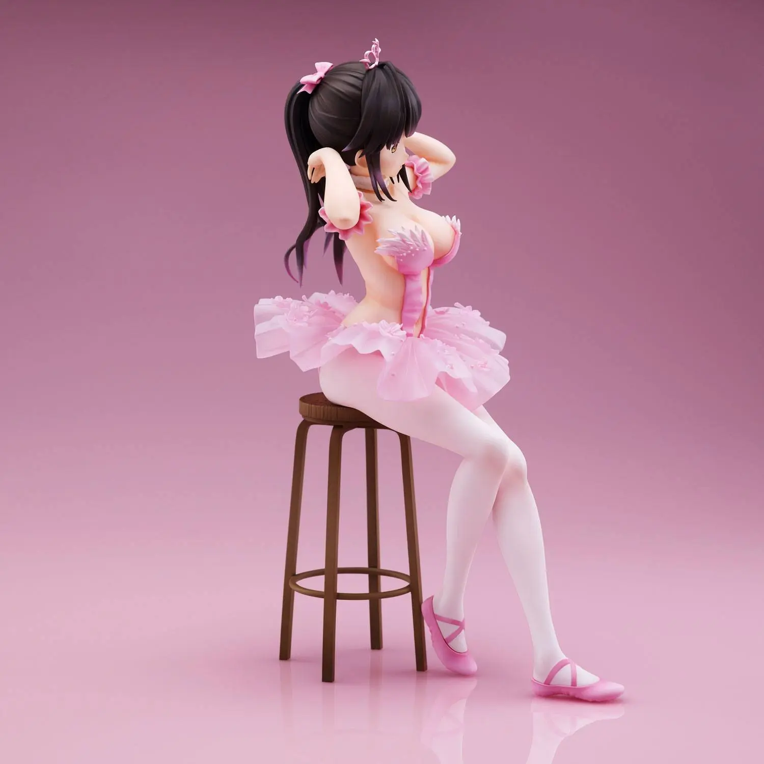 Original Character PVC Statue Anmi Illustration Flamingo Ballet Ponytail Girl 24 cm termékfotó