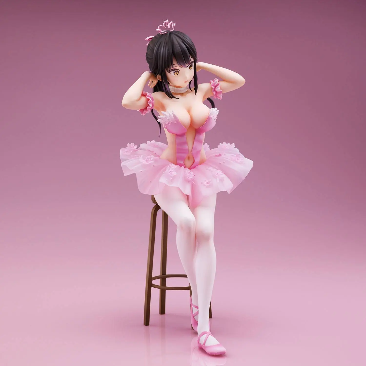 Original Character PVC Statue Anmi Illustration Flamingo Ballet Ponytail Girl 24 cm termékfotó