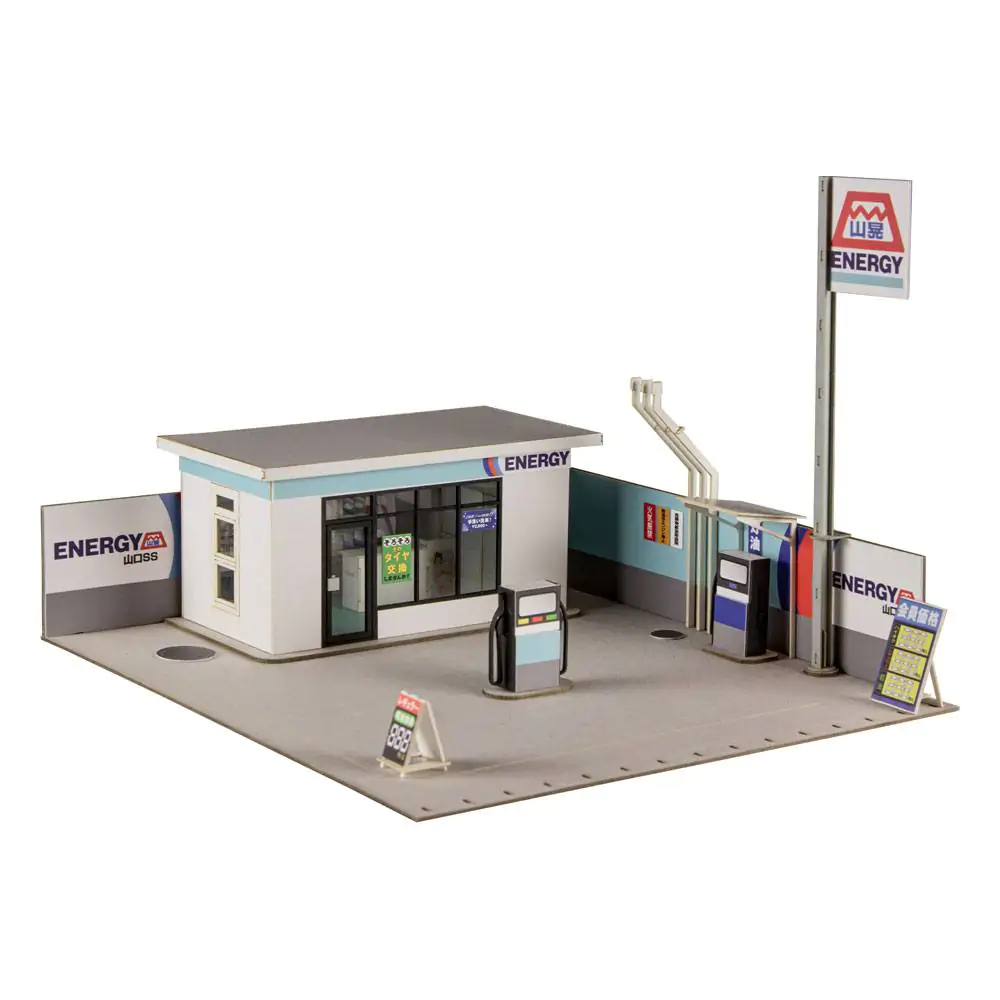 Original Illustration Paper Model Kit 1/64 Gas Station 11 cm (re-run) termékfotó