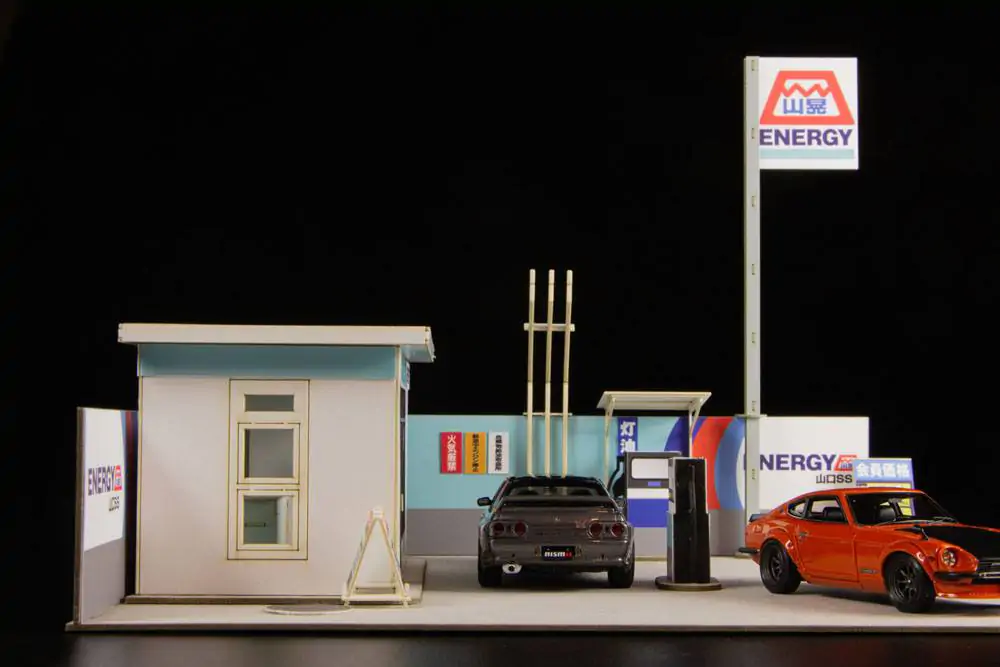 Original Illustration Paper Model Kit 1/64 Gas Station 11 cm (re-run) termékfotó