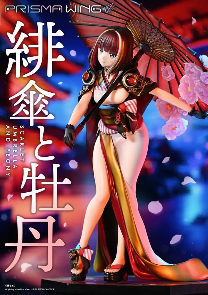 Original Illustration by Fuzichoco Prisma Wing PVC Statue 1/7 Scarlet Umbrella And Peony Deluxe Version 32 cm termékfotó