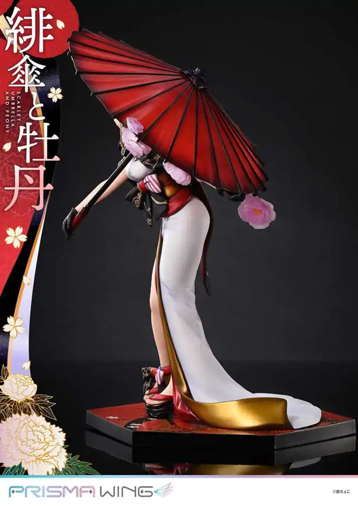 Original Illustration by Fuzichoco Prisma Wing PVC Statue 1/7 Scarlet Umbrella And Peony Deluxe Version 32 cm termékfotó