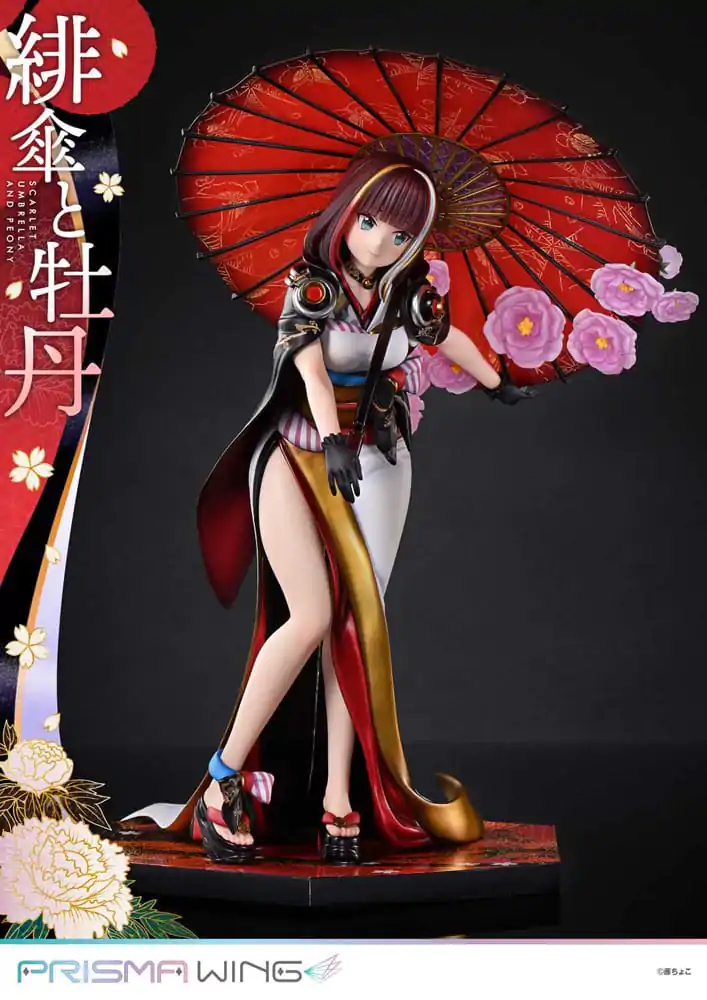 Original Illustration by Fuzichoco Prisma Wing PVC Statue 1/7 Scarlet Umbrella And Peony 28 cm termékfotó