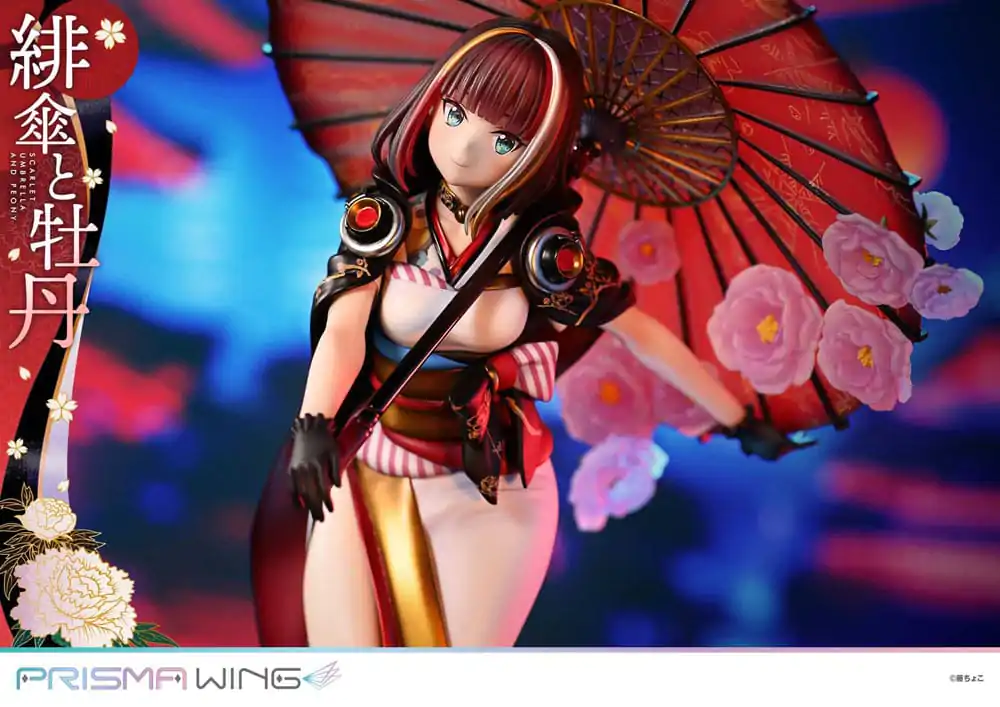 Original Illustration by Fuzichoco Prisma Wing PVC Statue 1/7 Scarlet Umbrella And Peony 28 cm termékfotó