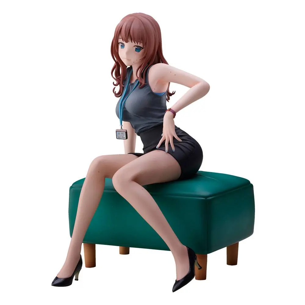 Original Illustration PVC Statue Doshima Illustration Senior Office Lady With Many Moles 23 cm Produktfoto