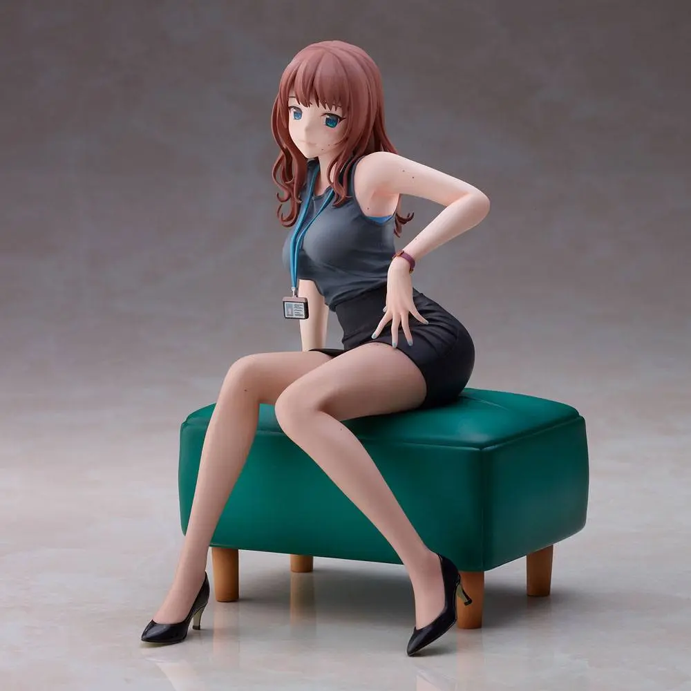 Original Illustration PVC Statue Doshima Illustration Senior Office Lady With Many Moles 23 cm Produktfoto