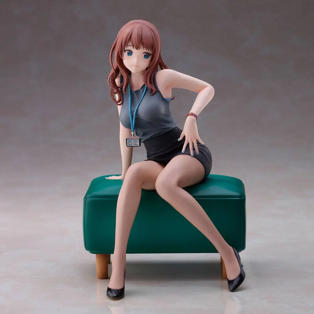 Original Illustration PVC Statue Doshima Illustration Senior Office Lady With Many Moles 23 cm Produktfoto