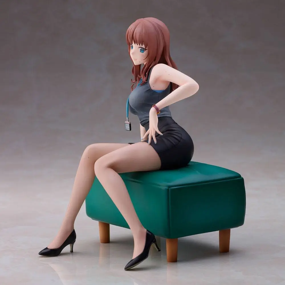 Original Illustration PVC Statue Doshima Illustration Senior Office Lady With Many Moles 23 cm Produktfoto