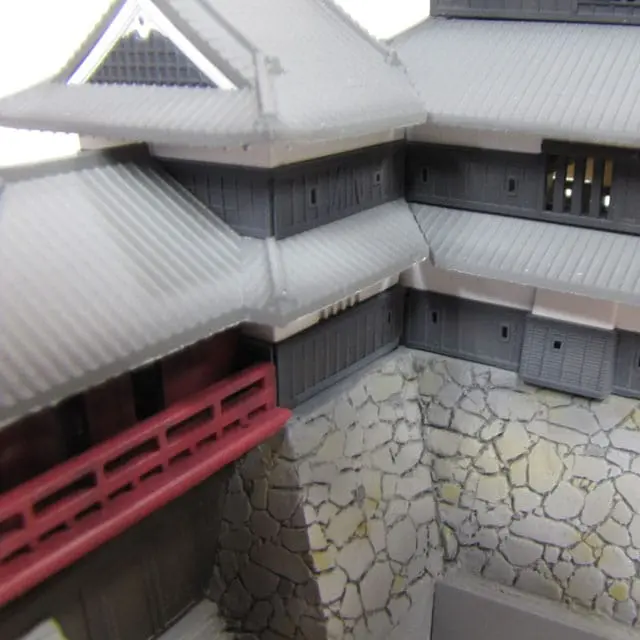 Original Illustration Plastic Kit National treasure Matsumoto Castle (third-run) 18 cm Produktfoto