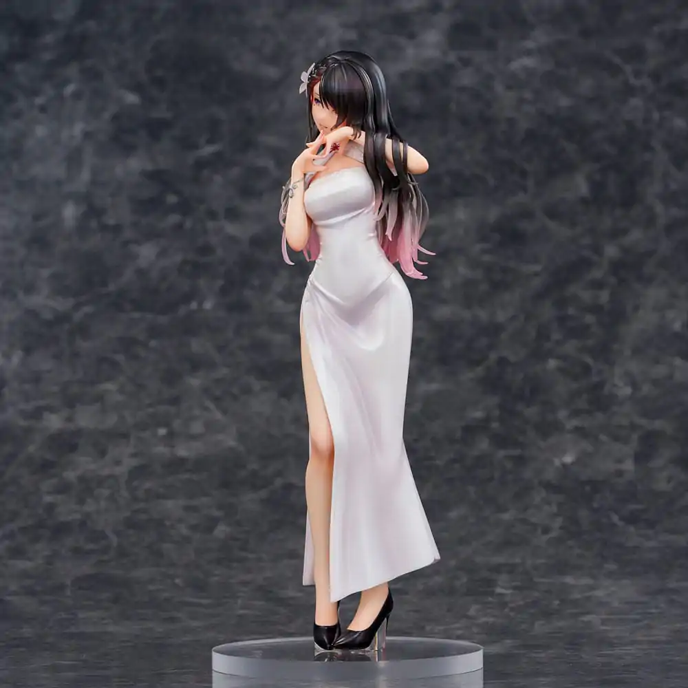 Original Illustration PVC Statue Mai Okuma illustration Healing-type white chinese dress lady 26 cm Produktfoto