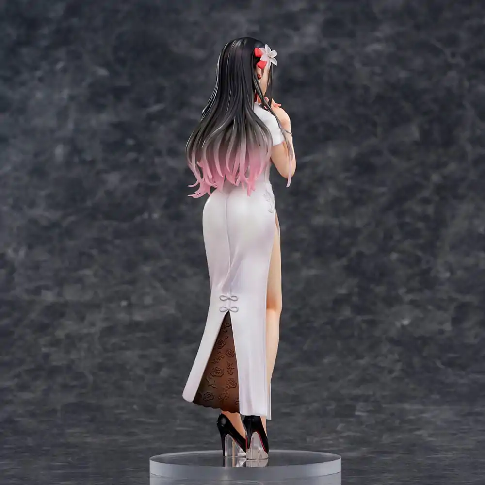Original Illustration PVC Statue Mai Okuma illustration Healing-type white chinese dress lady 26 cm Produktfoto