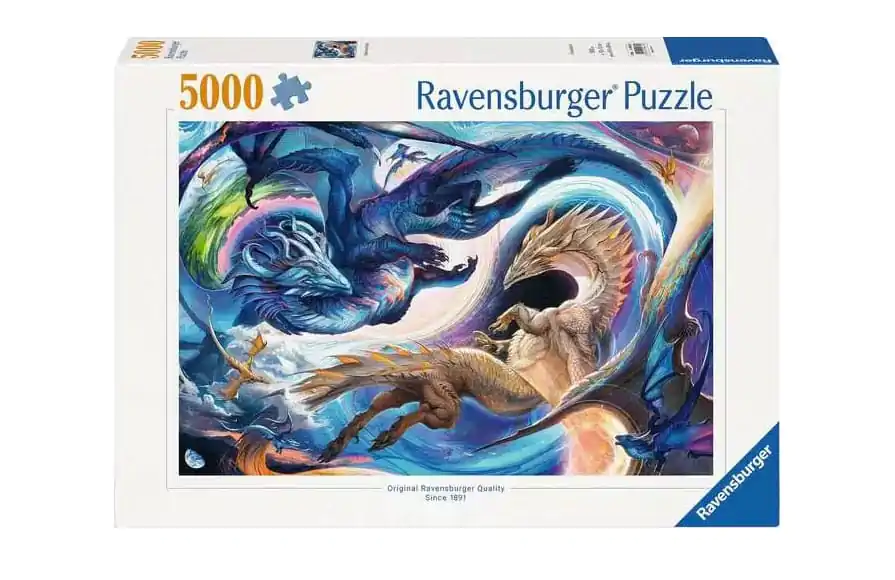 Original Ravensburger Quality Puzzle Gigantisches Drachenfest zur Tages- und Nachtstunde (5000 Teile) Produktfoto