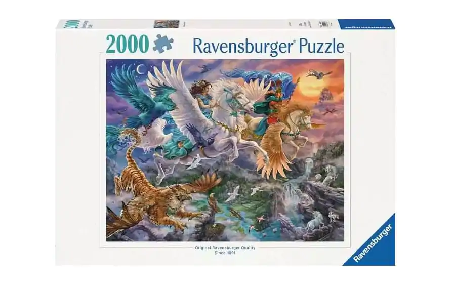 Original Ravensburger Quality Puzzle Auf dem Pegasus durch die Lüfte (2000 Teile) Produktfoto