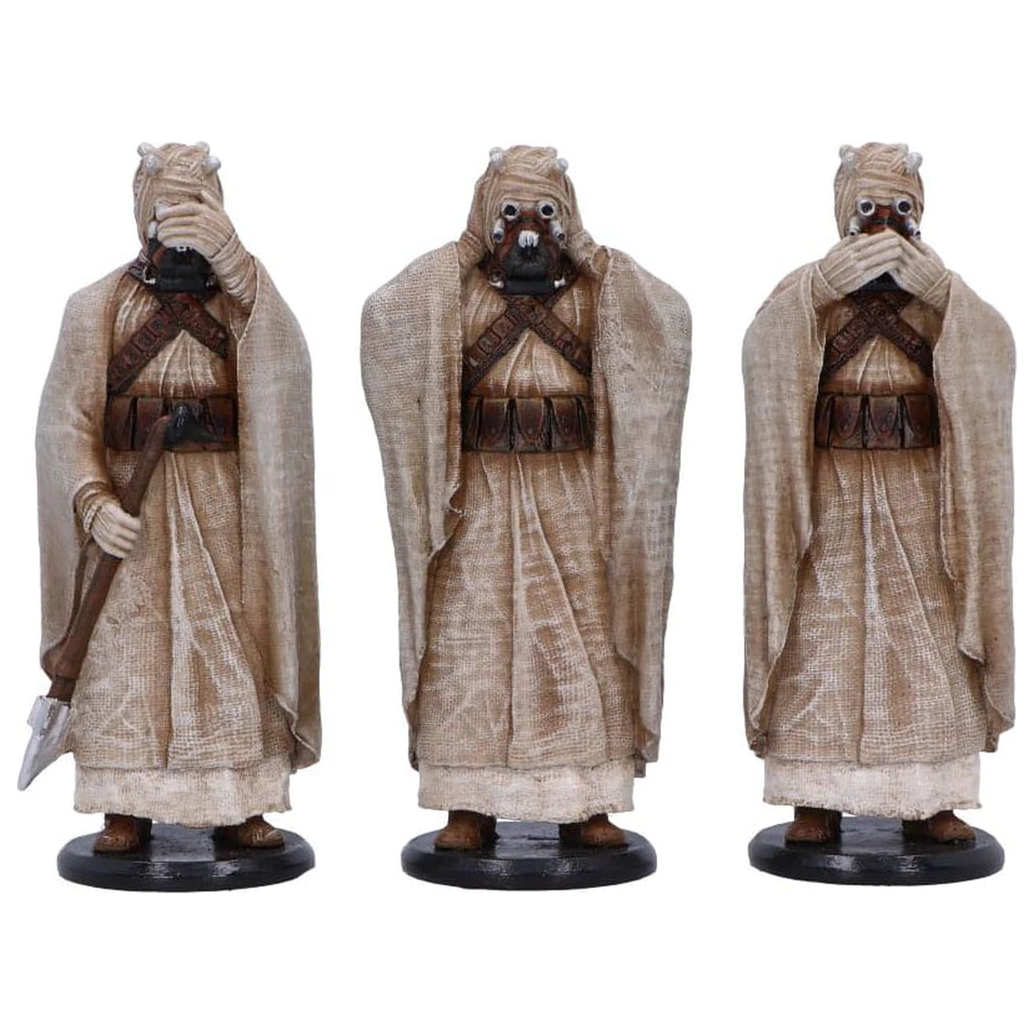 Original Stormtrooper Statue Three Wise Tusken Raiders 14 cm Produktfoto