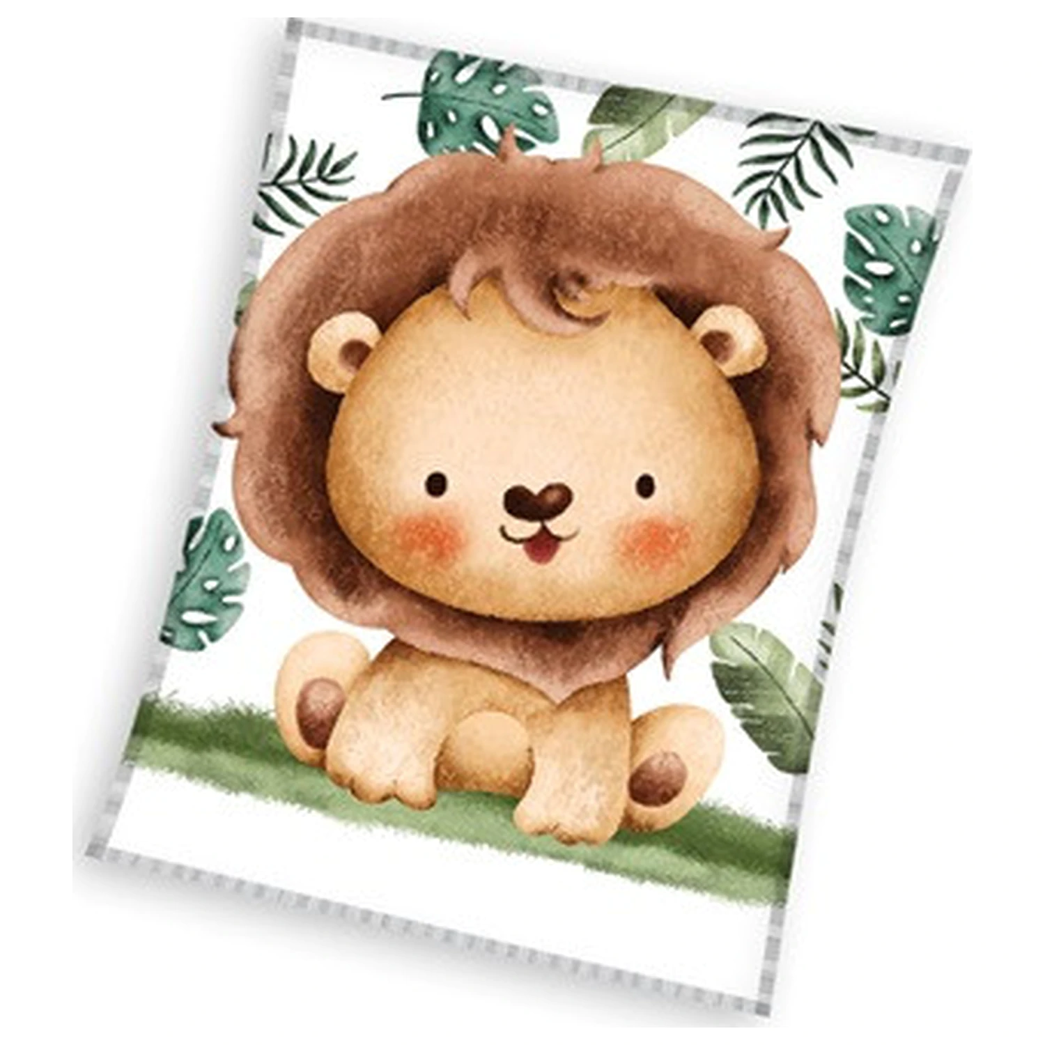 Lion Giggles Fleece-Decke 110x140cm Produktfoto