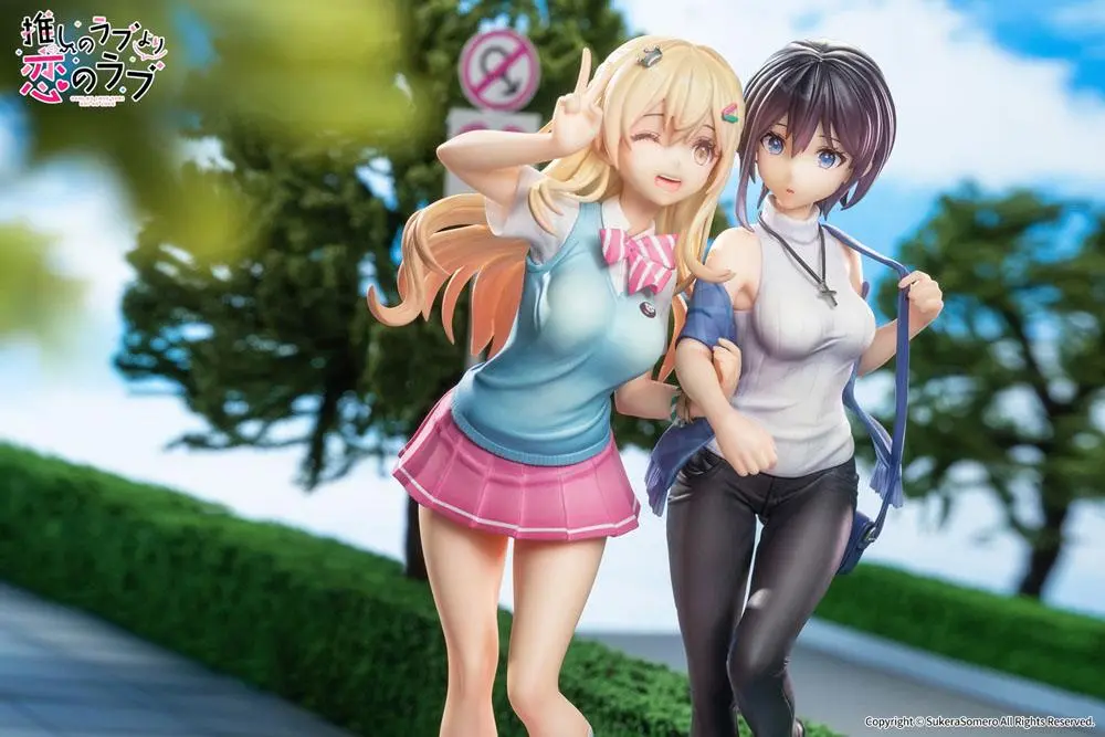 OshiRabu: Waifus Over Husbandos Statuen 2er-Pack 1/7 Ren Furutachi & Akuru Hayahoshi 23 cm Produktfoto