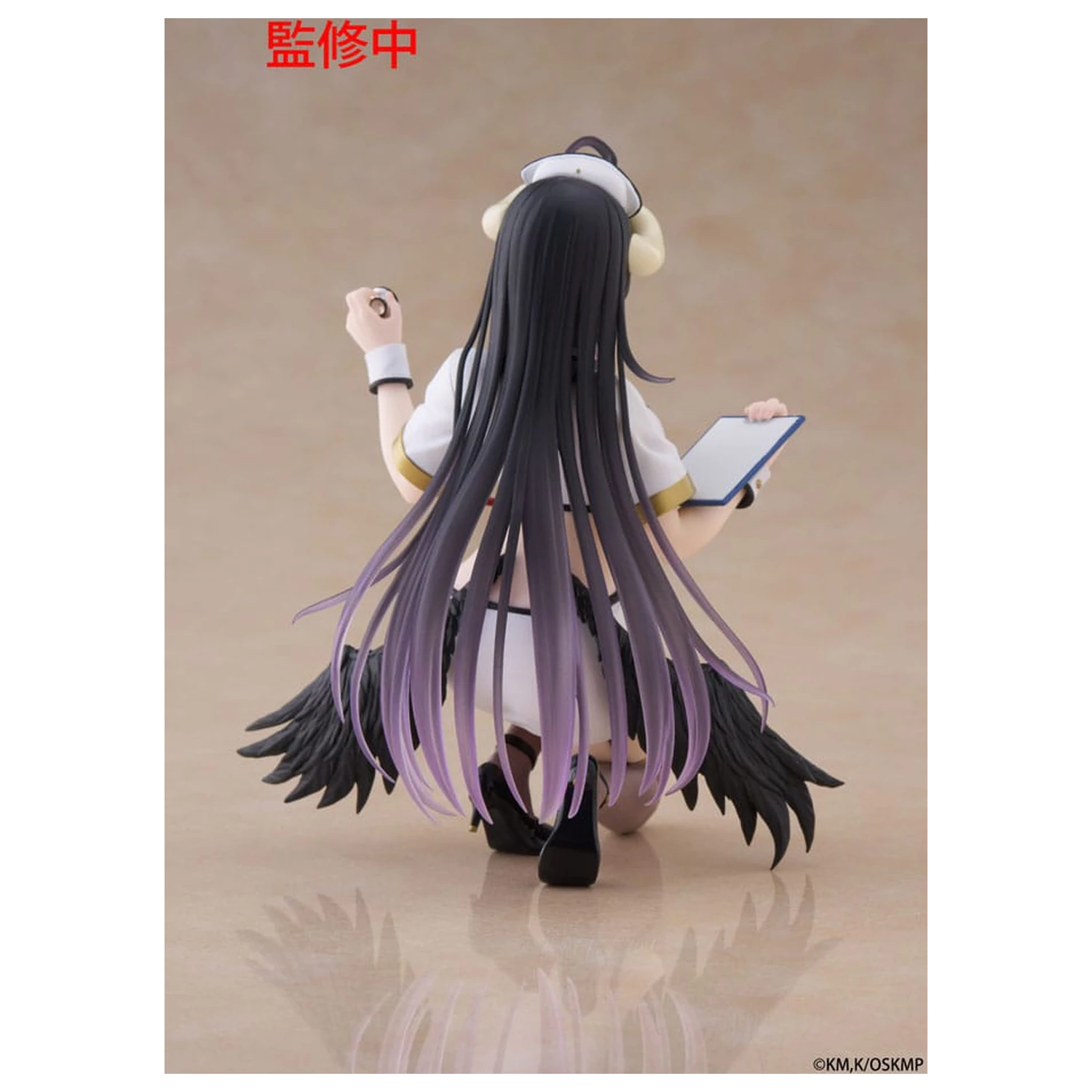 Overlord PVC Statue Schreibtisch süße Figur Albedo Nurse Ver. Renewal 13 cm Produktfoto
