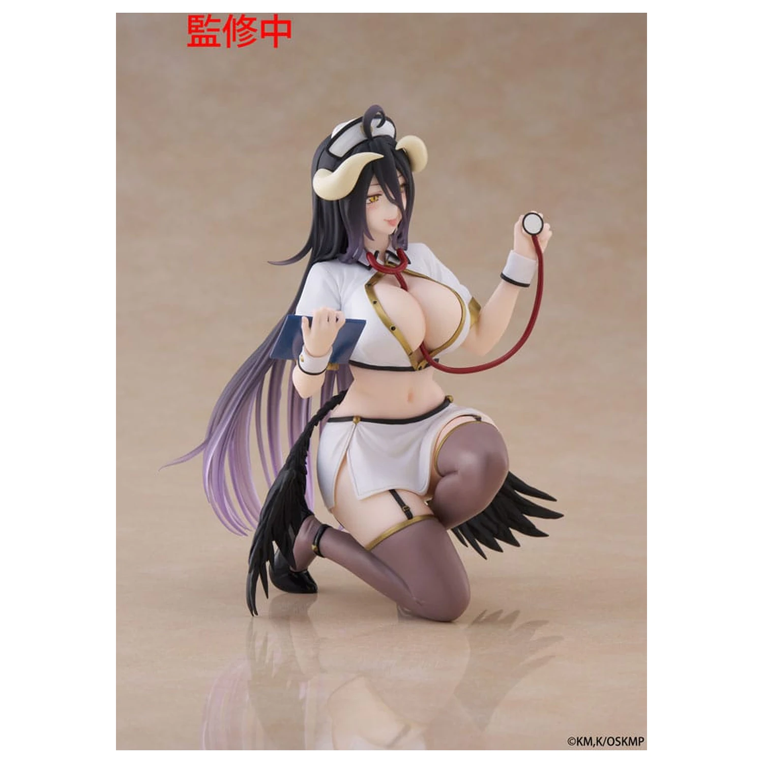 Overlord PVC Statue Schreibtisch süße Figur Albedo Nurse Ver. Renewal 13 cm Produktfoto