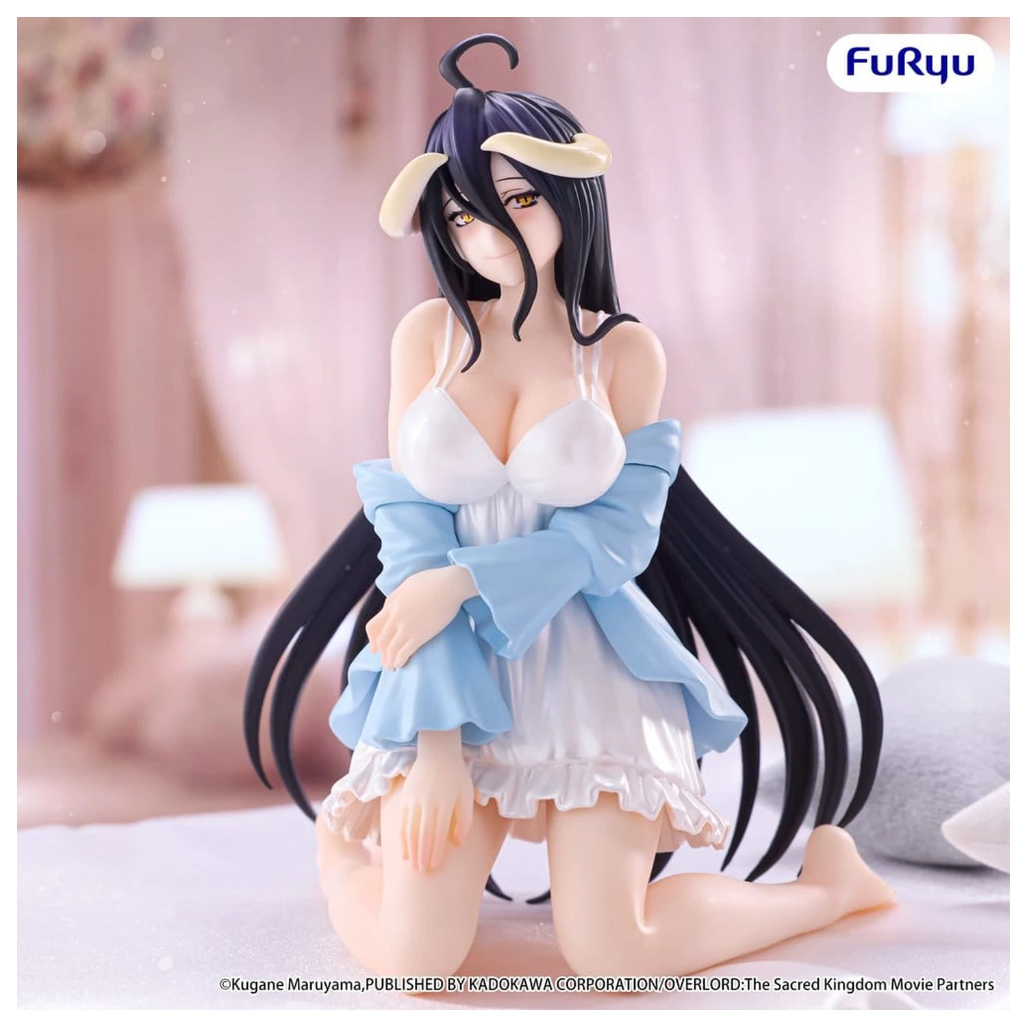 Overlord Noodle Stopper PVC Figur Albedo Loungewear Pearl White Ver. 12 cm Produktfoto
