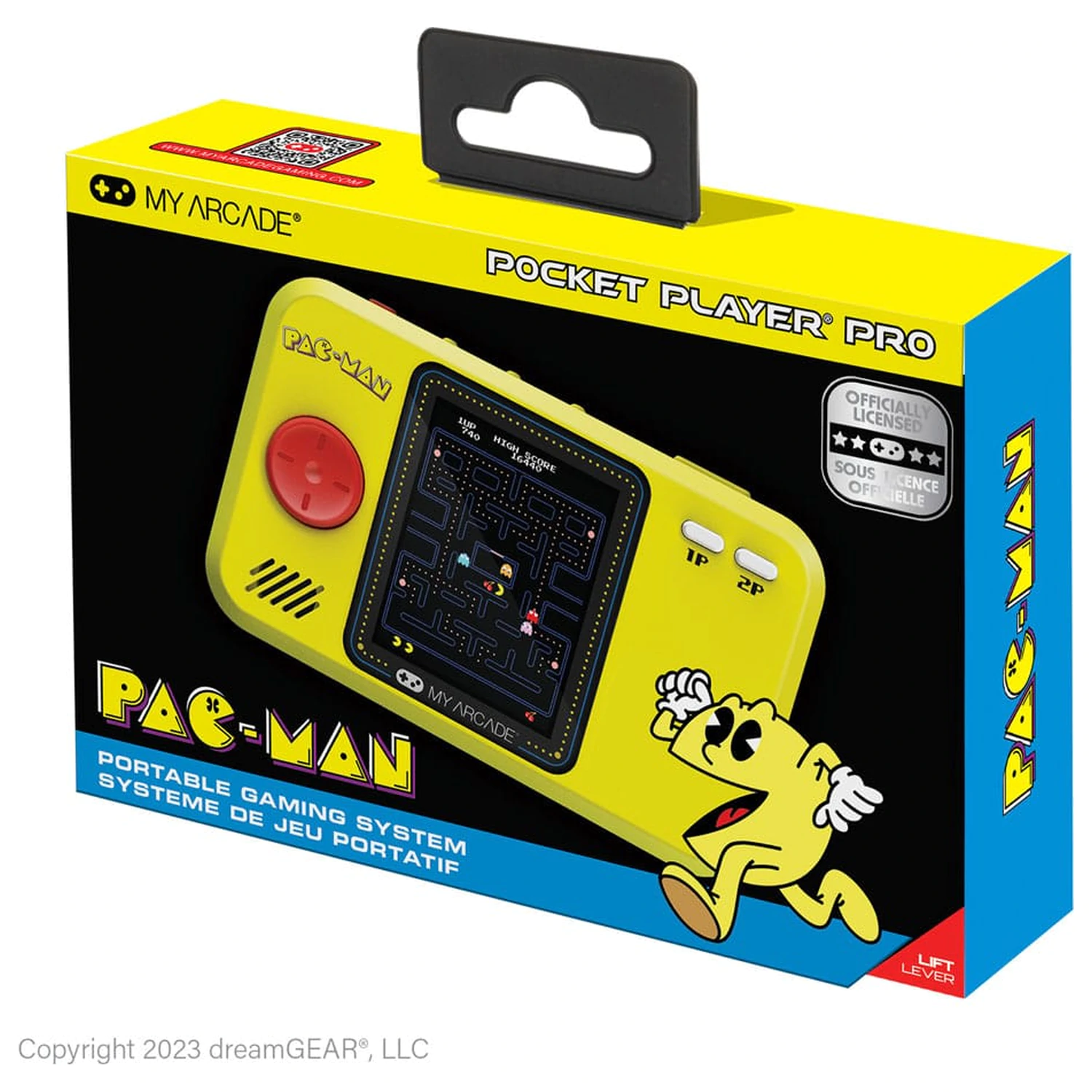 Pac-Man tragbares Gaming System Pocket Player Pro Produktfoto