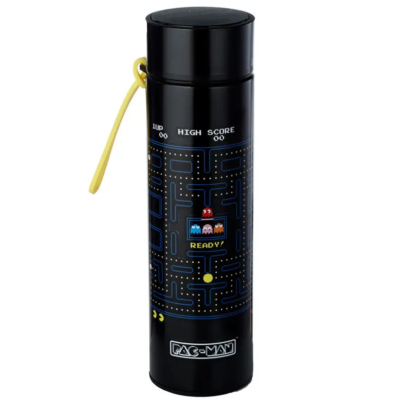Pac-Man Thermosflasche aus Edelstahl mit Thermometer 450ml Produktfoto