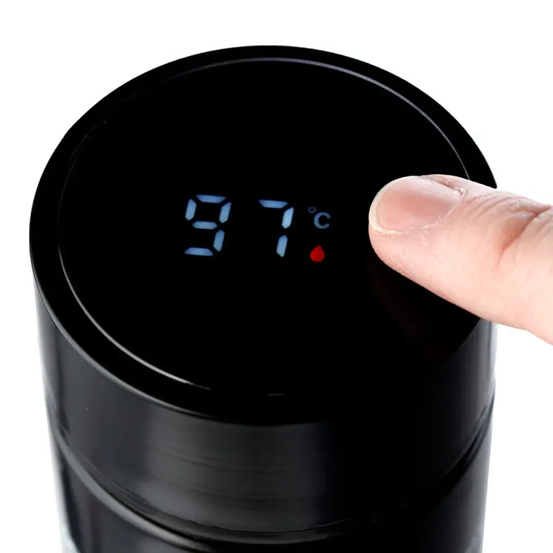 Pac-Man Thermosflasche aus Edelstahl mit Thermometer 450ml Produktfoto