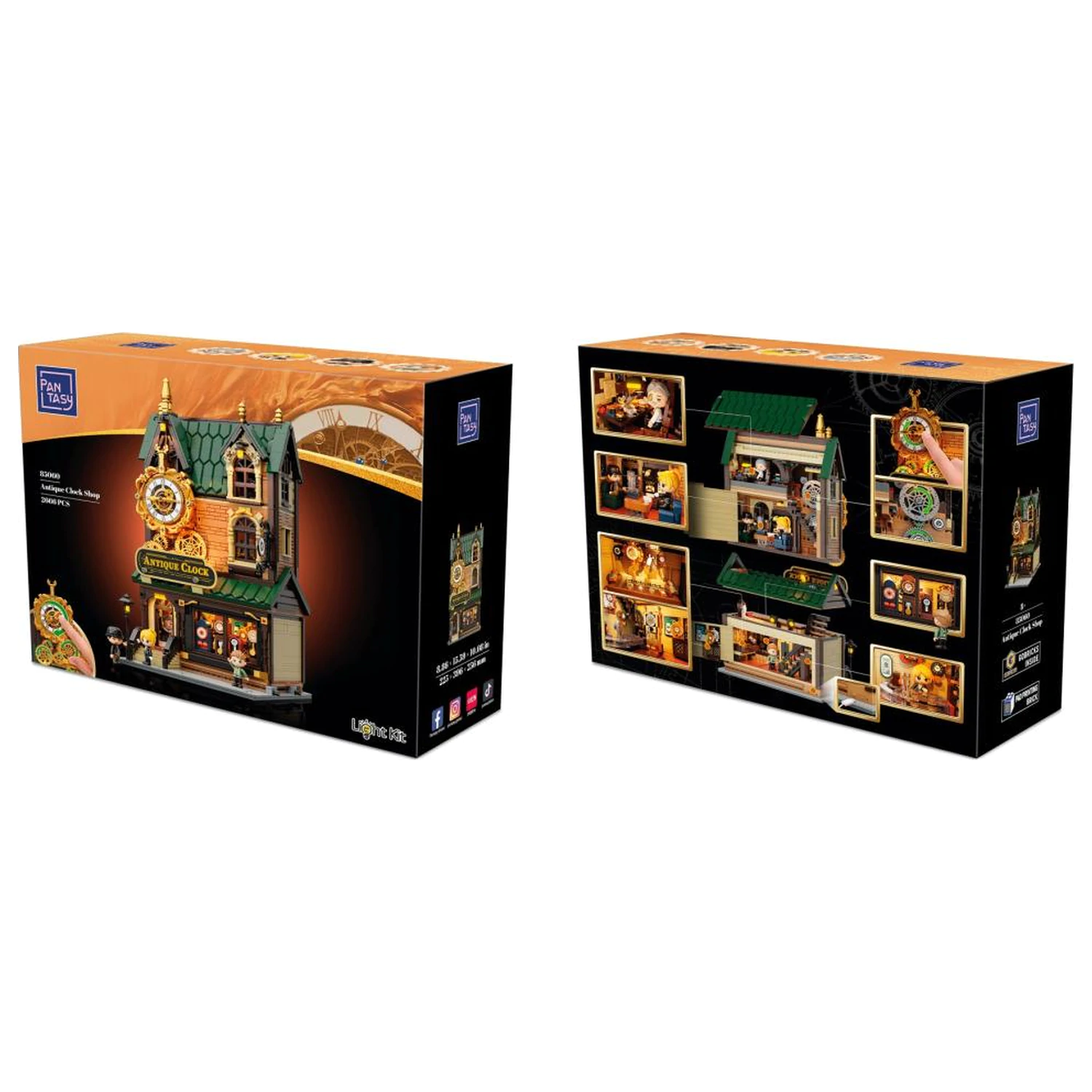 PANTASY Antique Clock Shop Klemmbausteine 2768 Teile Produktfoto