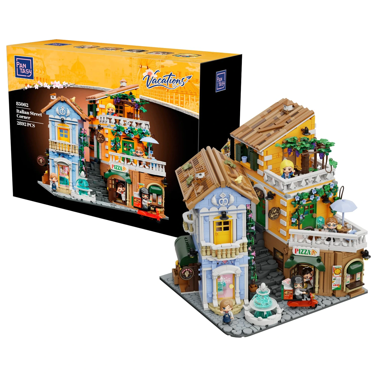 PANTASY Italian Street Corner Baustein 2892 Teile Produktfoto