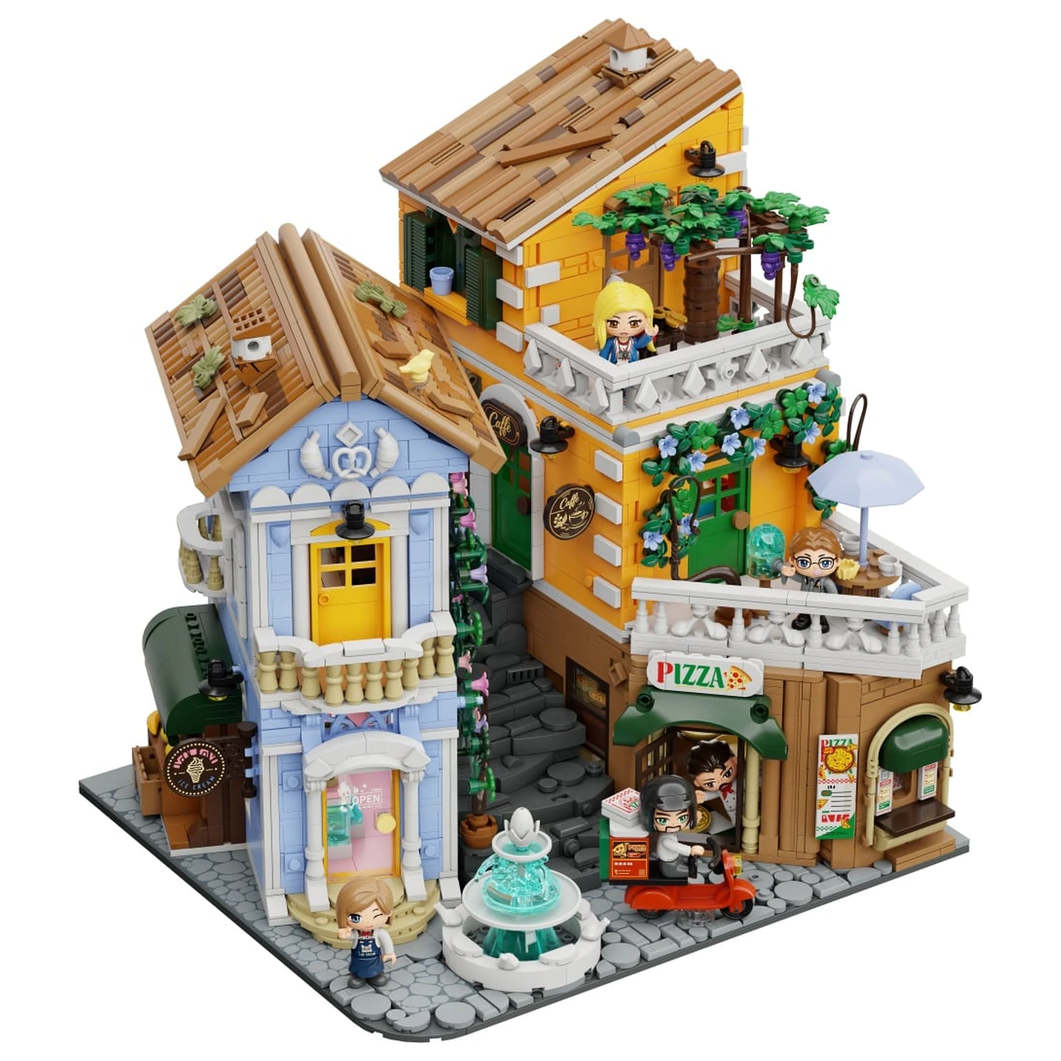 PANTASY Italian Street Corner Baustein 2892 Teile Produktfoto