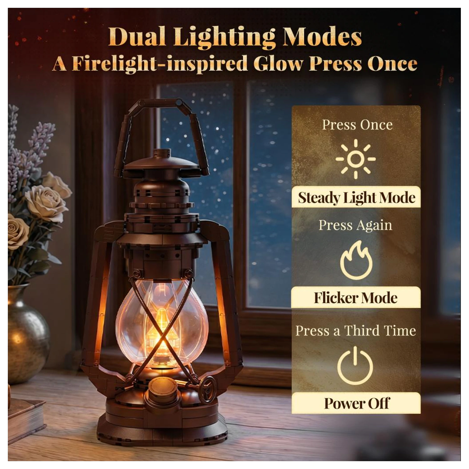 PANTASY Kerosene Lamp Klemmbausteine 379 Teile Produktfoto