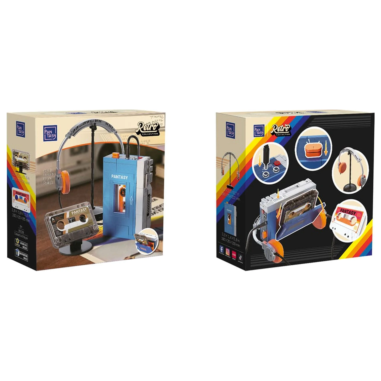 Pantasy Original Konstruktionsset Kassettenplayer Produktfoto