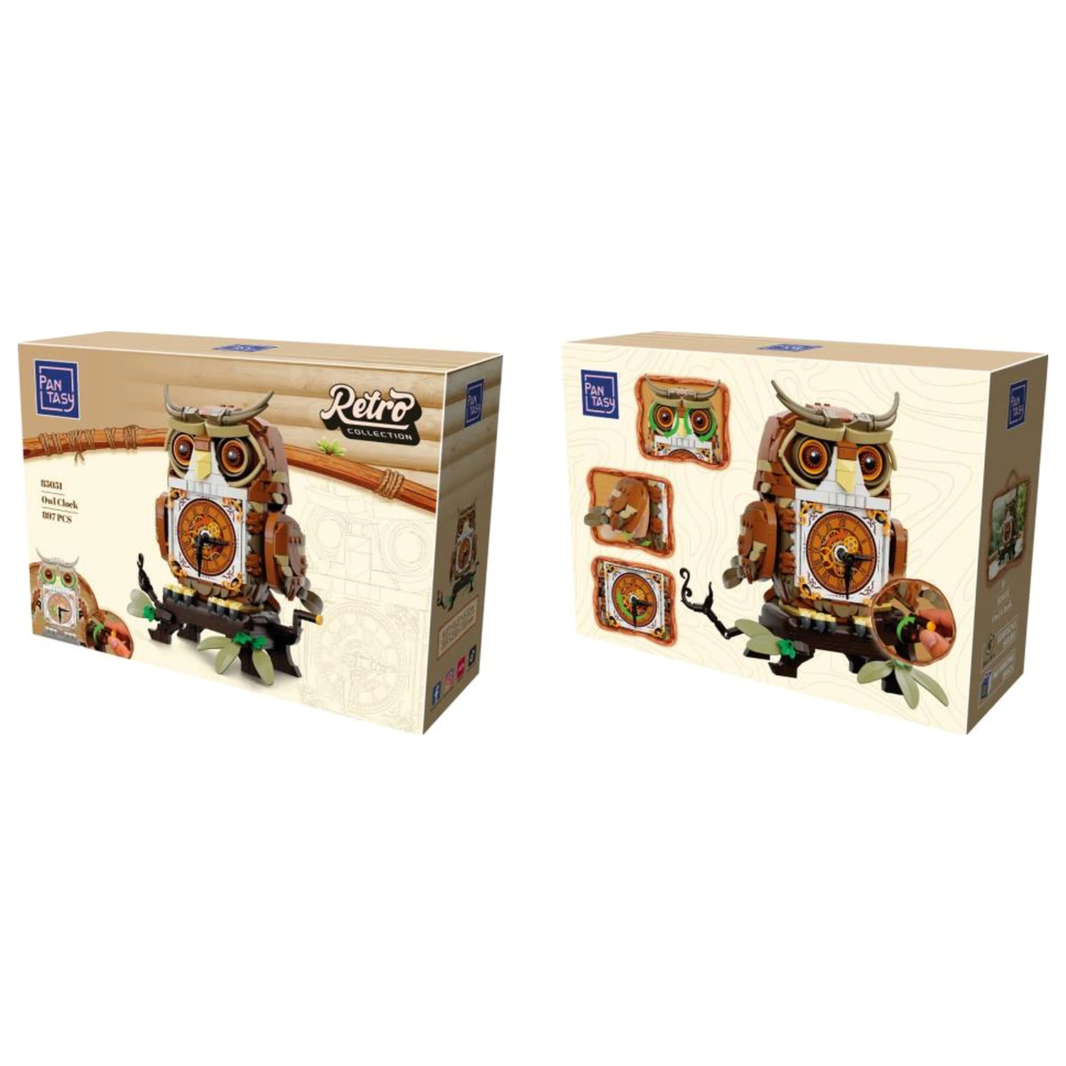 PANTASY Owl Clock Bausatz 897 Stk. Produktfoto
