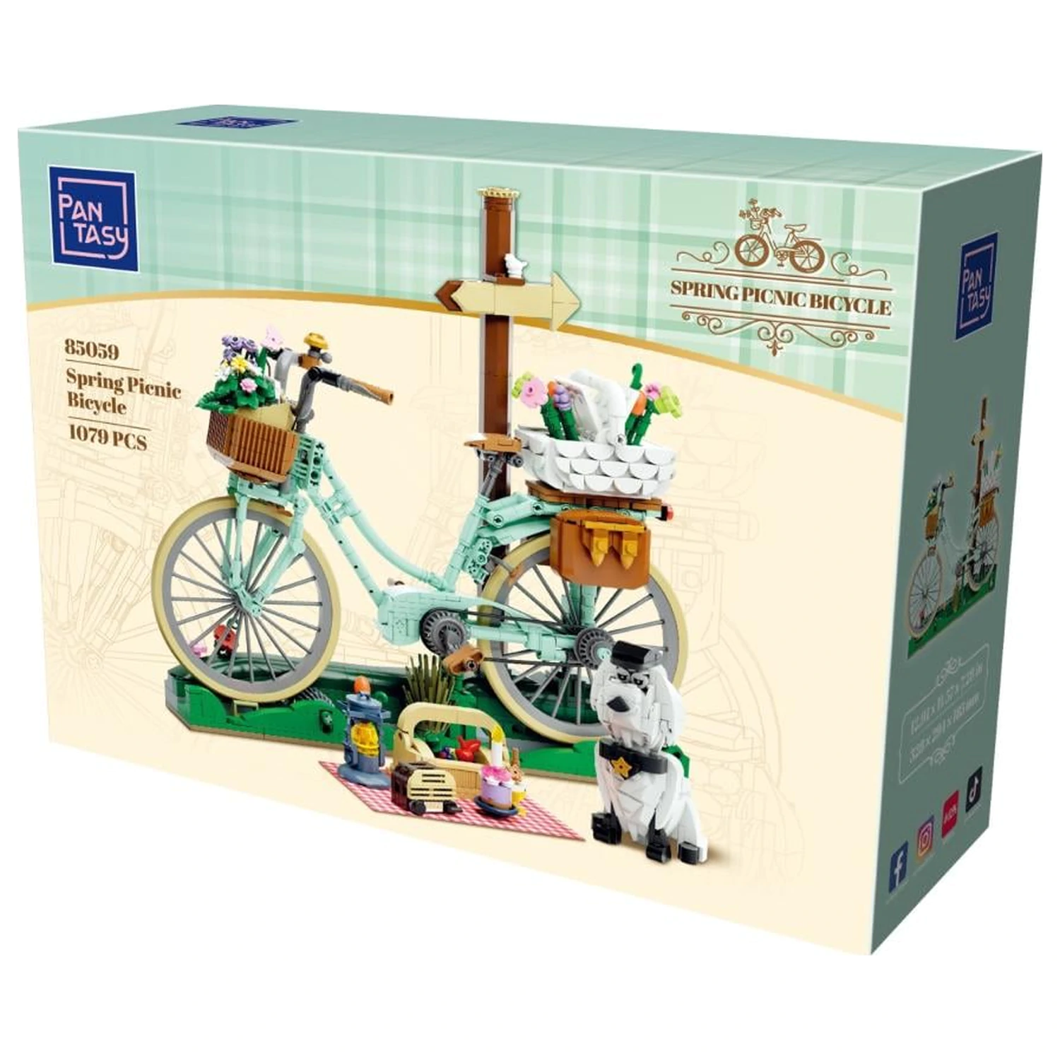 Pantasy Spring Picnic Bicycle Bausteine 1079 Teile Produktfoto
