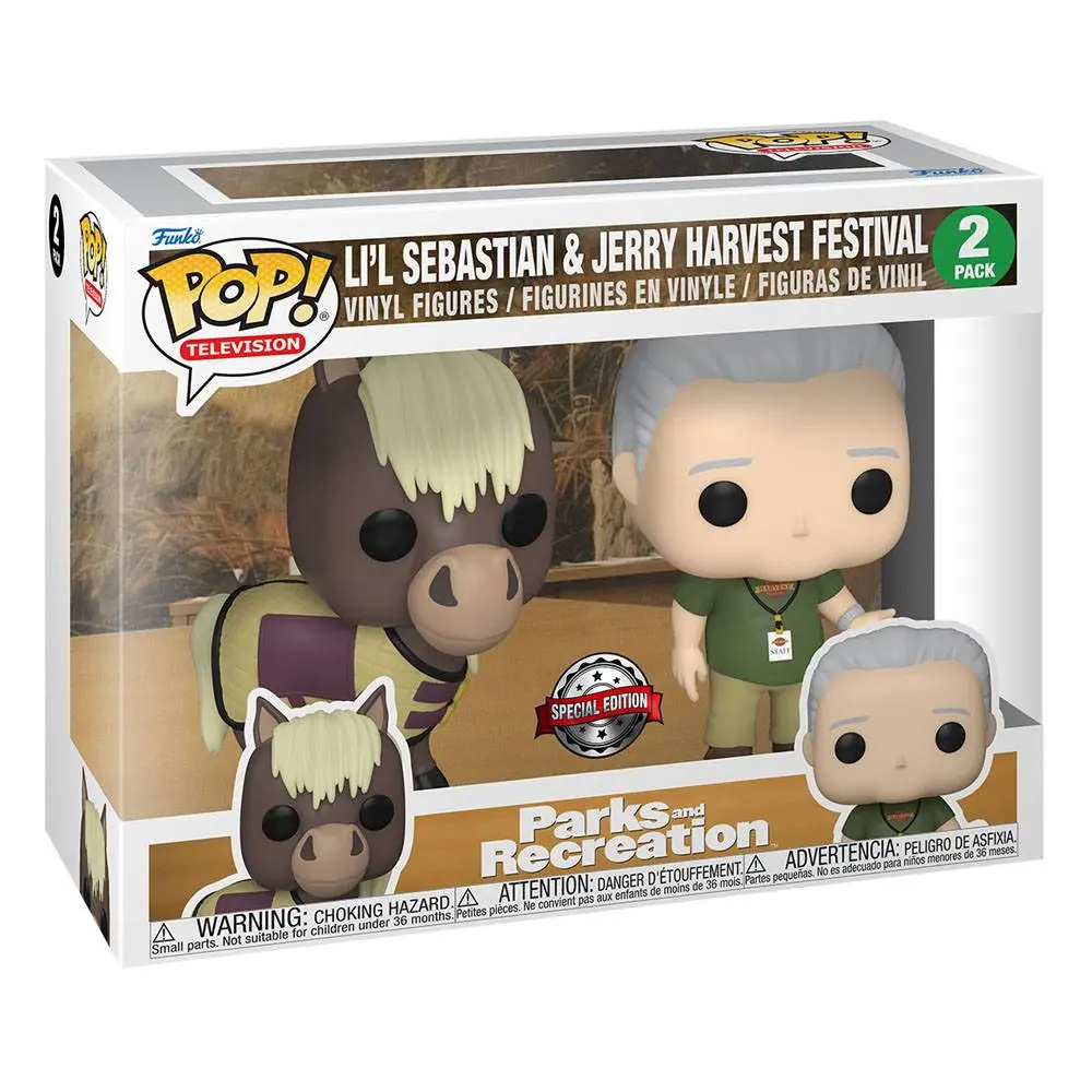 Parks &amp; Recreation POP! TV Vinyl Figuren 2er-Pack Jerry &amp; Lil Sebastian 5 cm Produktfoto