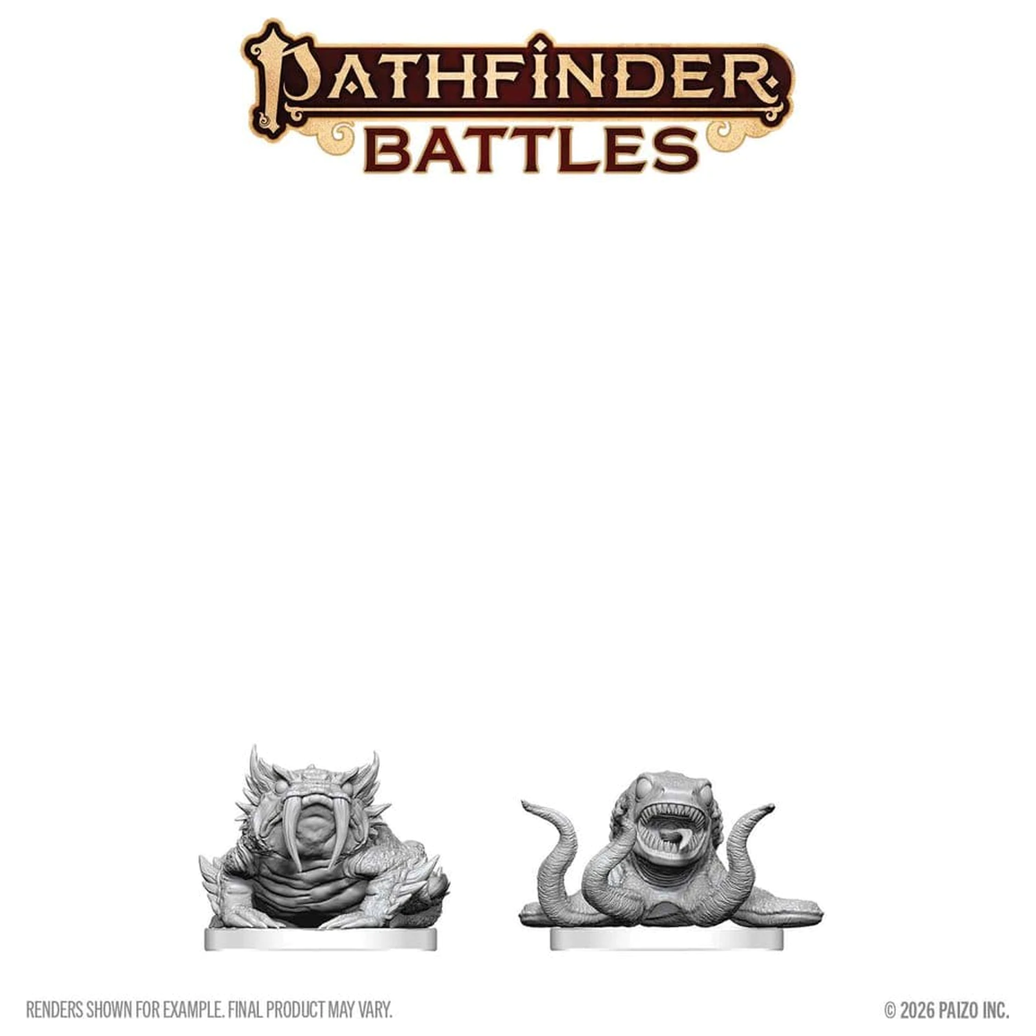 Pathfinder Battles Deep Cuts unbemalte Miniatur Bogwid & Slurk 13 cm Produktfoto