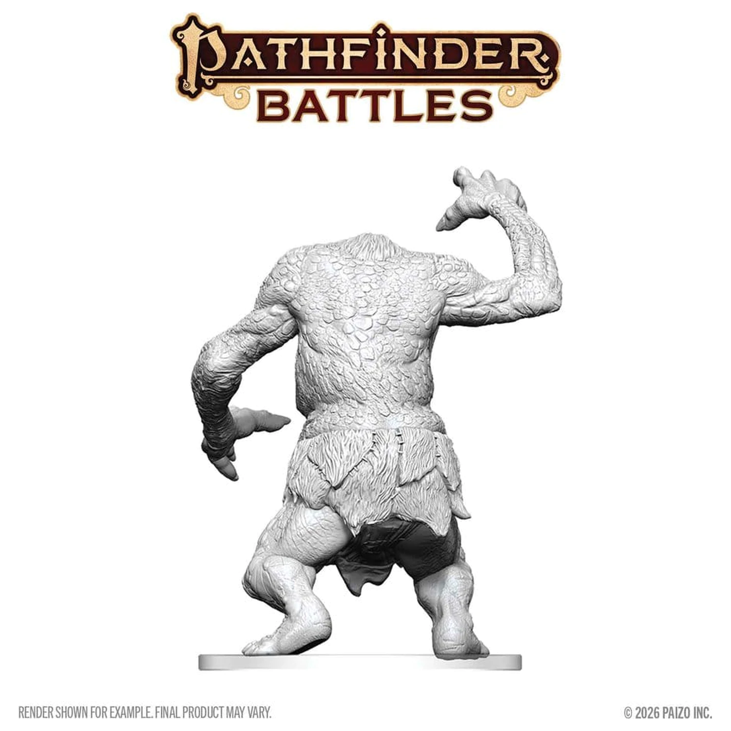 Pathfinder Battles Deep Cuts unbemalte Miniatur Forest Troll 15 cm Produktfoto