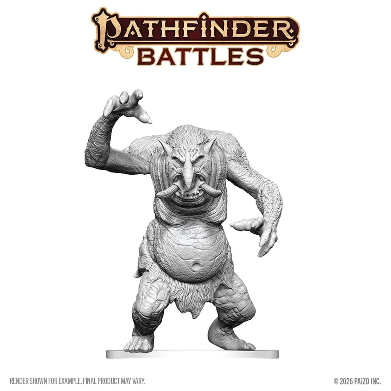 Pathfinder Battles Deep Cuts unbemalte Miniatur Forest Troll 15 cm Produktfoto