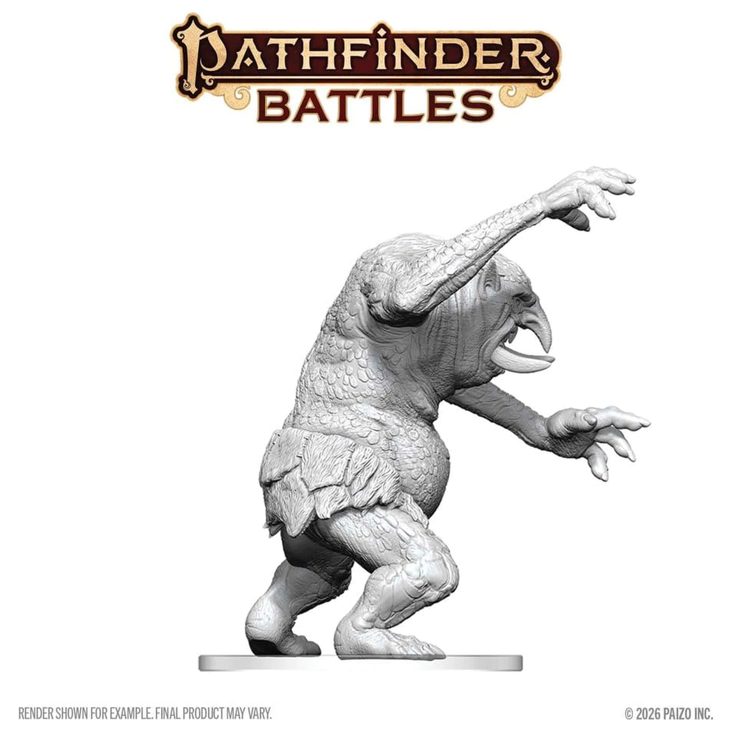 Pathfinder Battles Deep Cuts unbemalte Miniatur Forest Troll 15 cm Produktfoto
