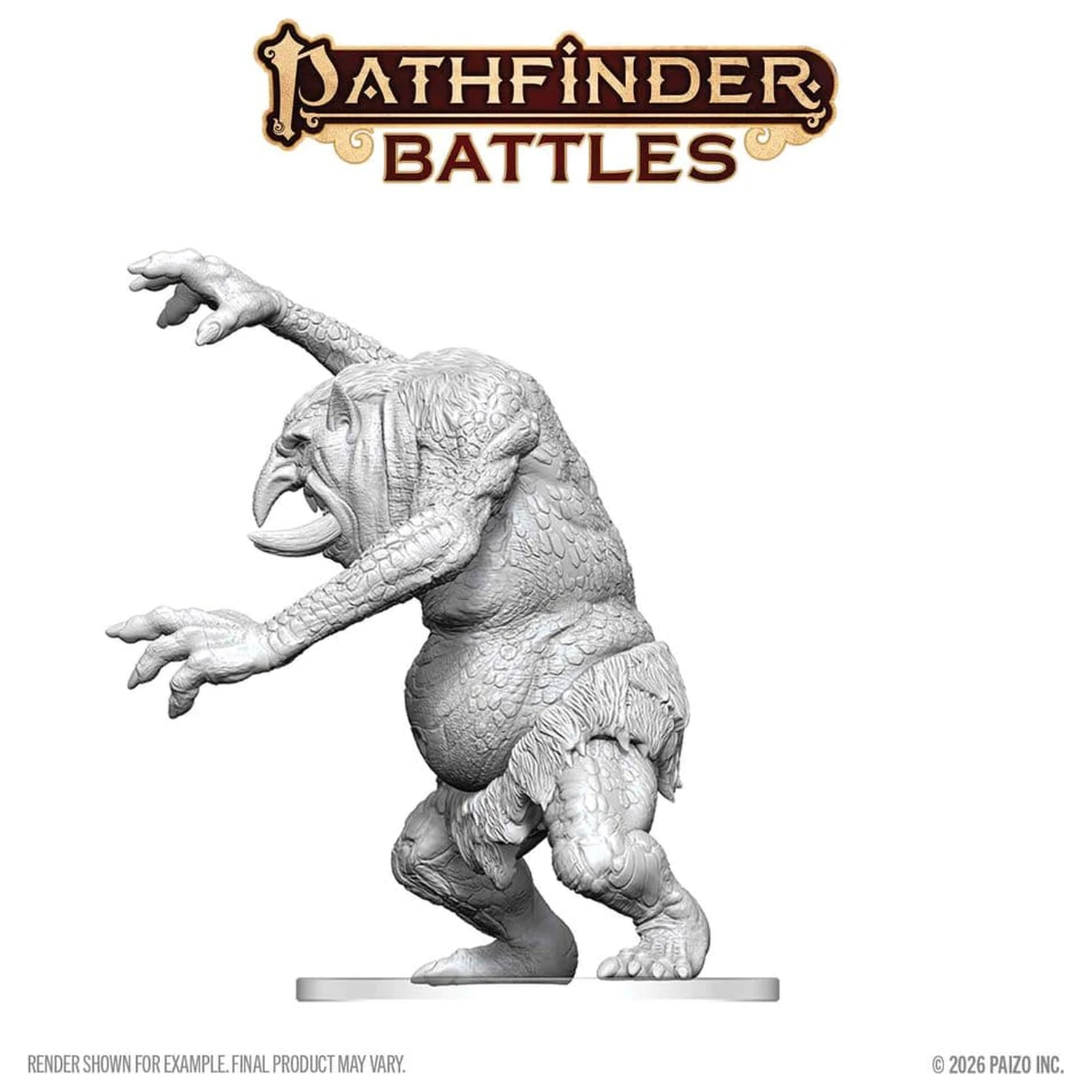 Pathfinder Battles Deep Cuts unbemalte Miniatur Forest Troll 15 cm Produktfoto