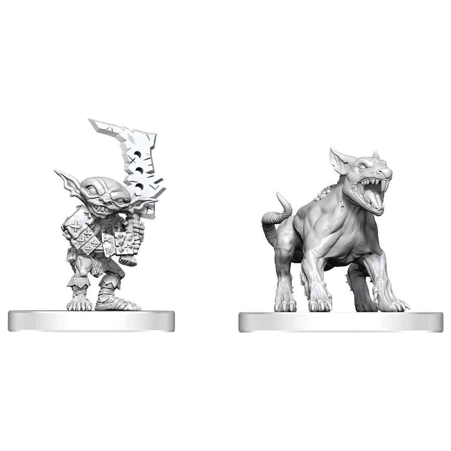Pathfinder Battles Deep Cuts Unpainted Miniatur Goblin Commando & Goblin Dog 13 cm Produktfoto