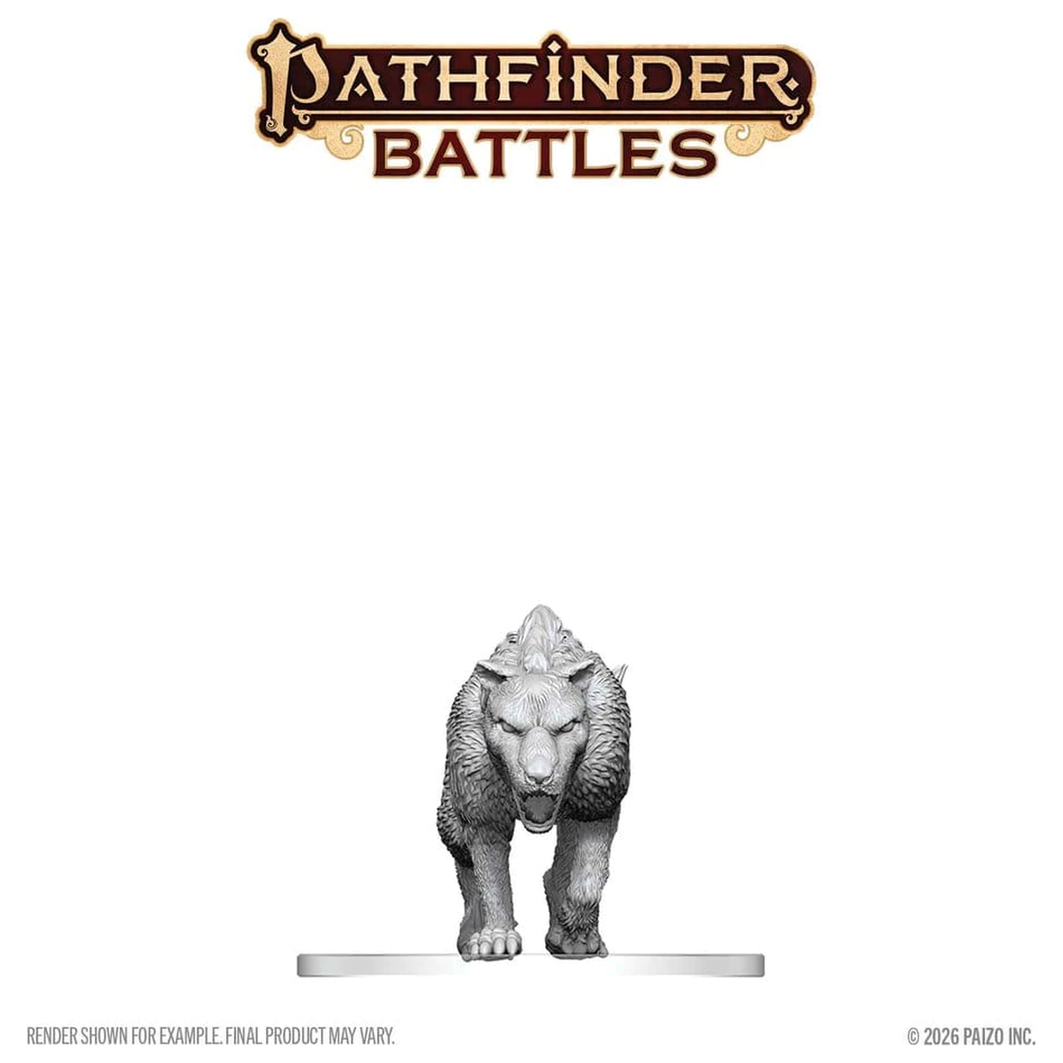 Pathfinder Battles Deep Cuts Unpainted Miniatur Hyaenodon 13 cm Produktfoto