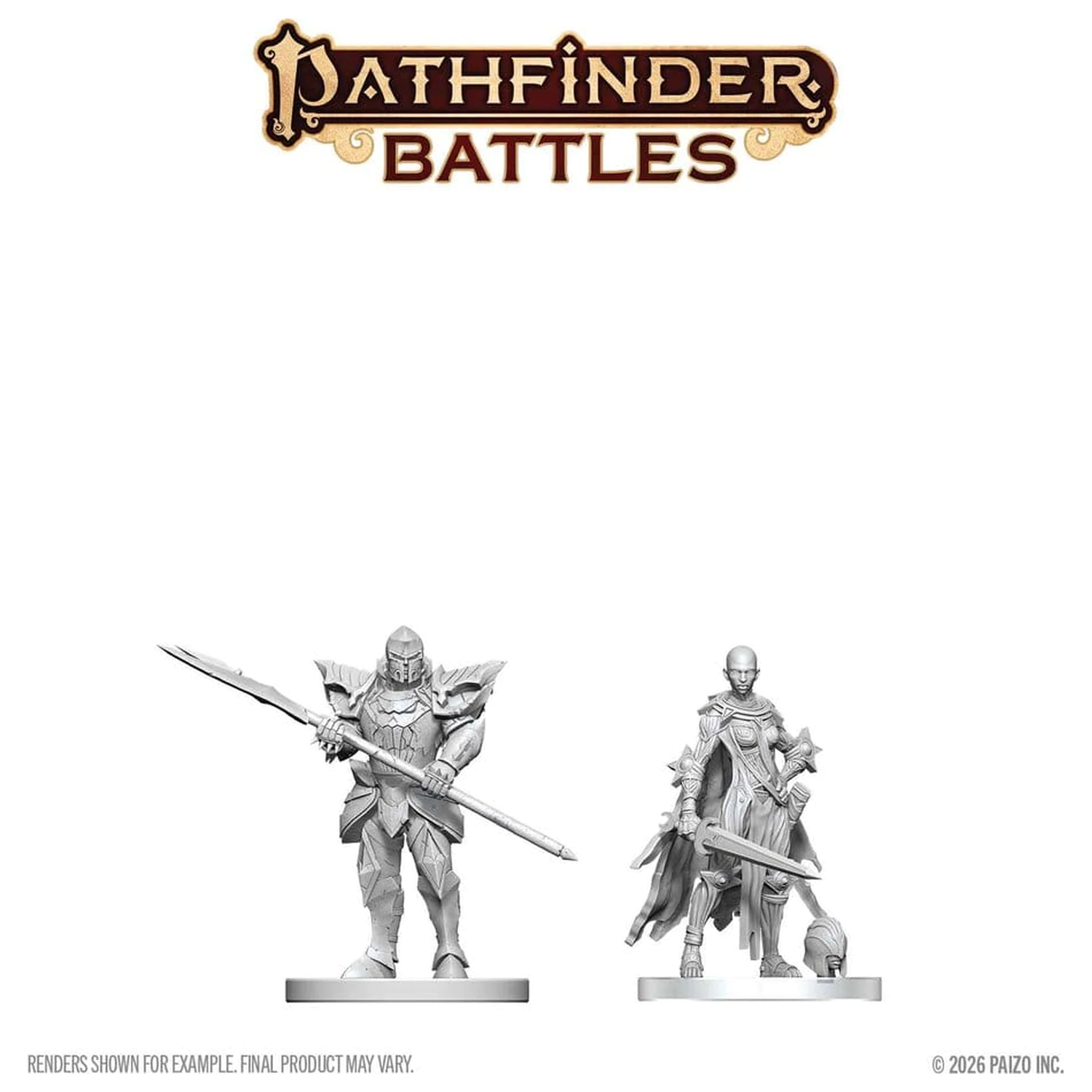 Pathfinder Battles Deep Cuts Unpainted Miniatur Nagel & Rack Hellknights 14 Zentimeter Produktfoto