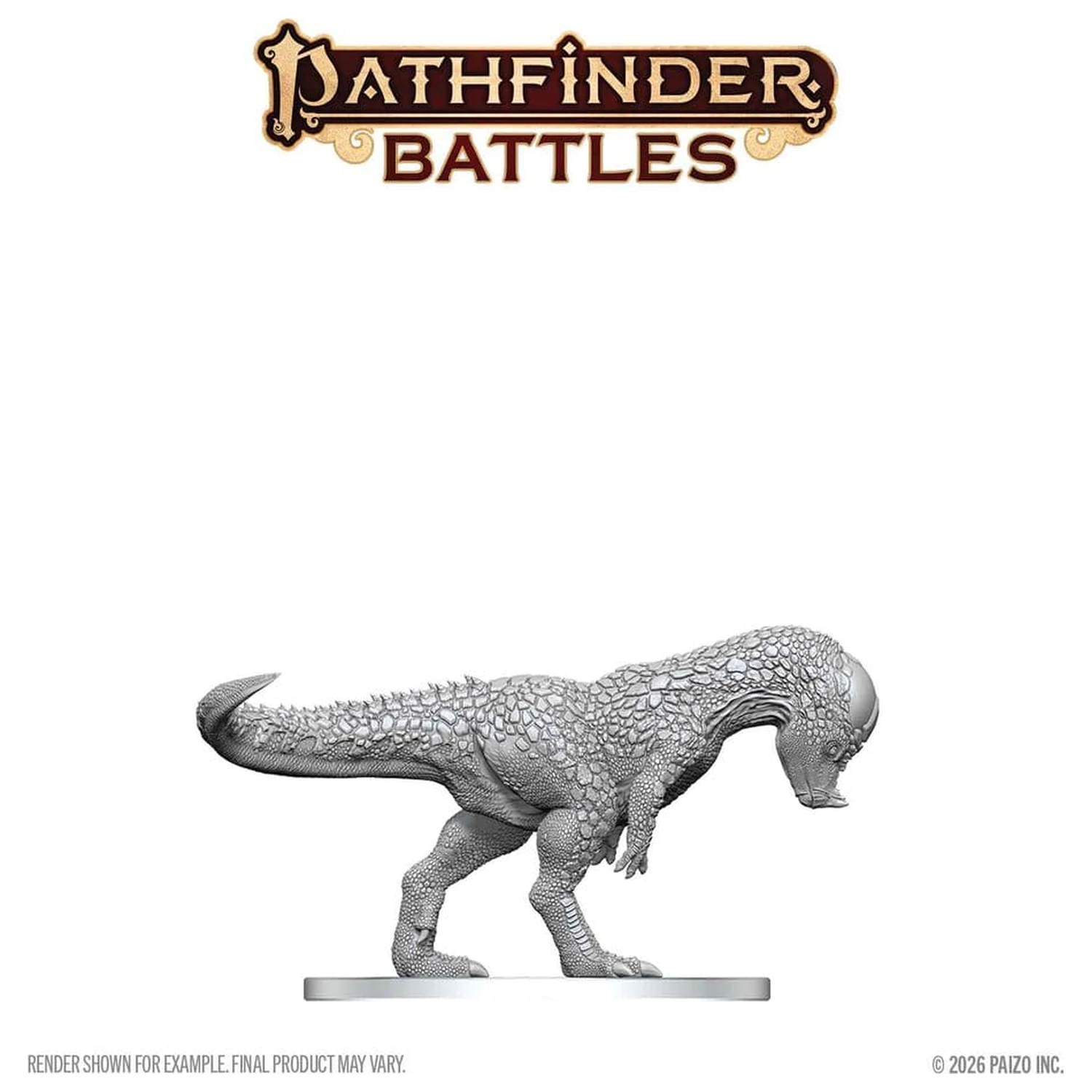 Pathfinder Battles Deep Cuts Unpainted Miniatur Pachycephalosaurus 13 cm Produktfoto