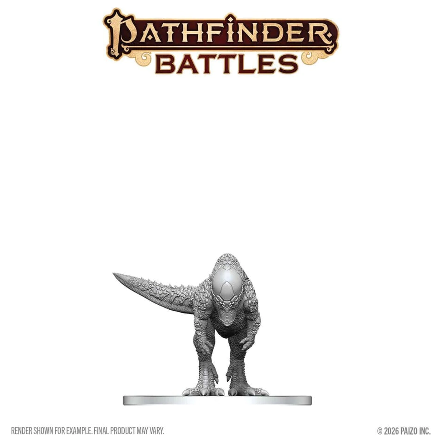 Pathfinder Battles Deep Cuts Unpainted Miniatur Pachycephalosaurus 13 cm Produktfoto